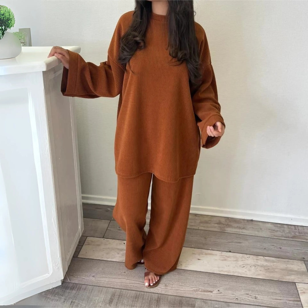 UNI™ - Casual Loose Top and Wide Leg Pants Set CULT ÉIRE