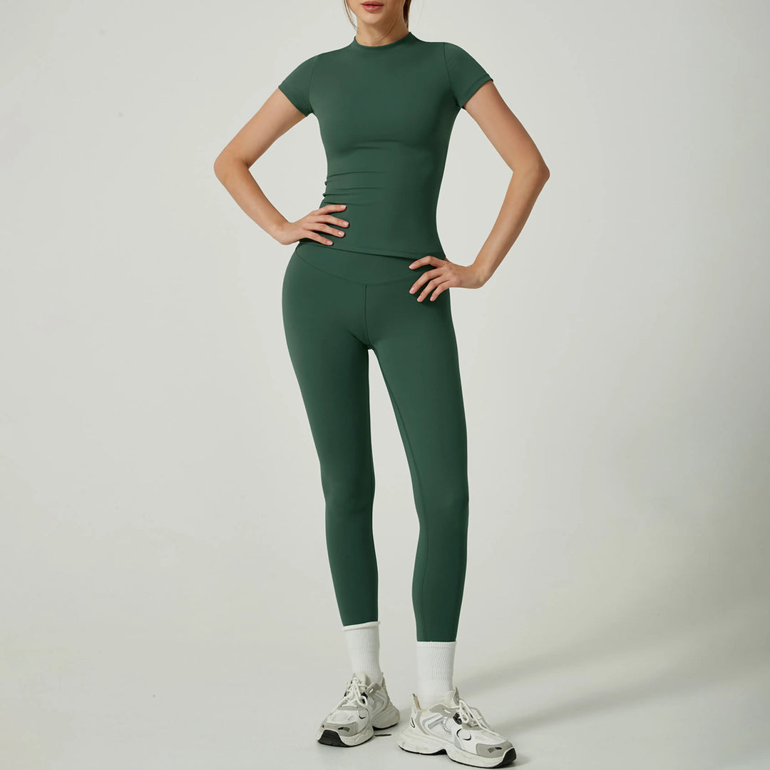 UBE™ - Casual Plain Top and Leggings Loungewear Set CULT ÉIRE