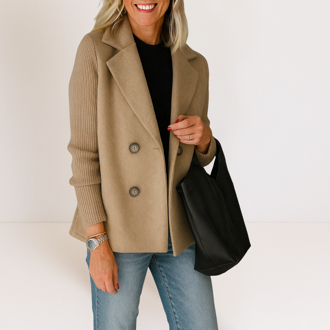 Feyrinna | Elegant Knit-sleeve Jacket CULTÉIRE DUBLIN