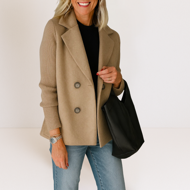 Feyrinna | Elegant Knit-sleeve Jacket CULTÉIRE DUBLIN