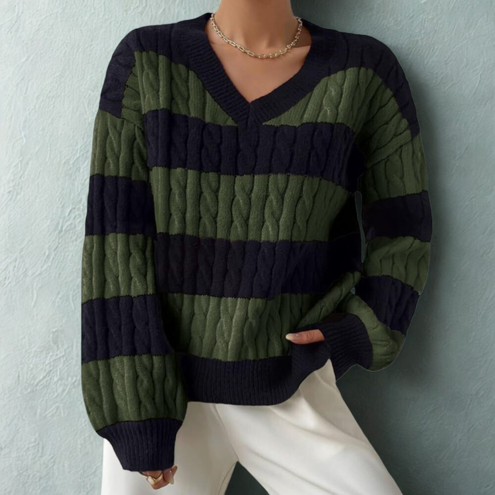 MORTA™ - Comfy V-Neck Long Sleeve Sweater CULTÉIRE DUBLIN