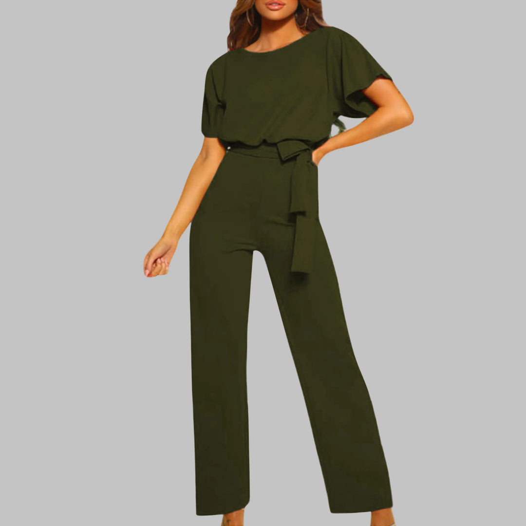 WANNON™ - Casual Tie Front Batwing Sleeve Jumpsuit CULT ÉIRE