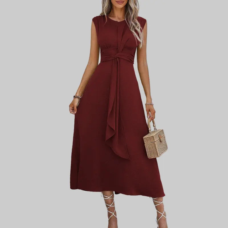 REESE™ | Elegant Sleeveless Round Neck Maxi Dress CULT ÉIRE