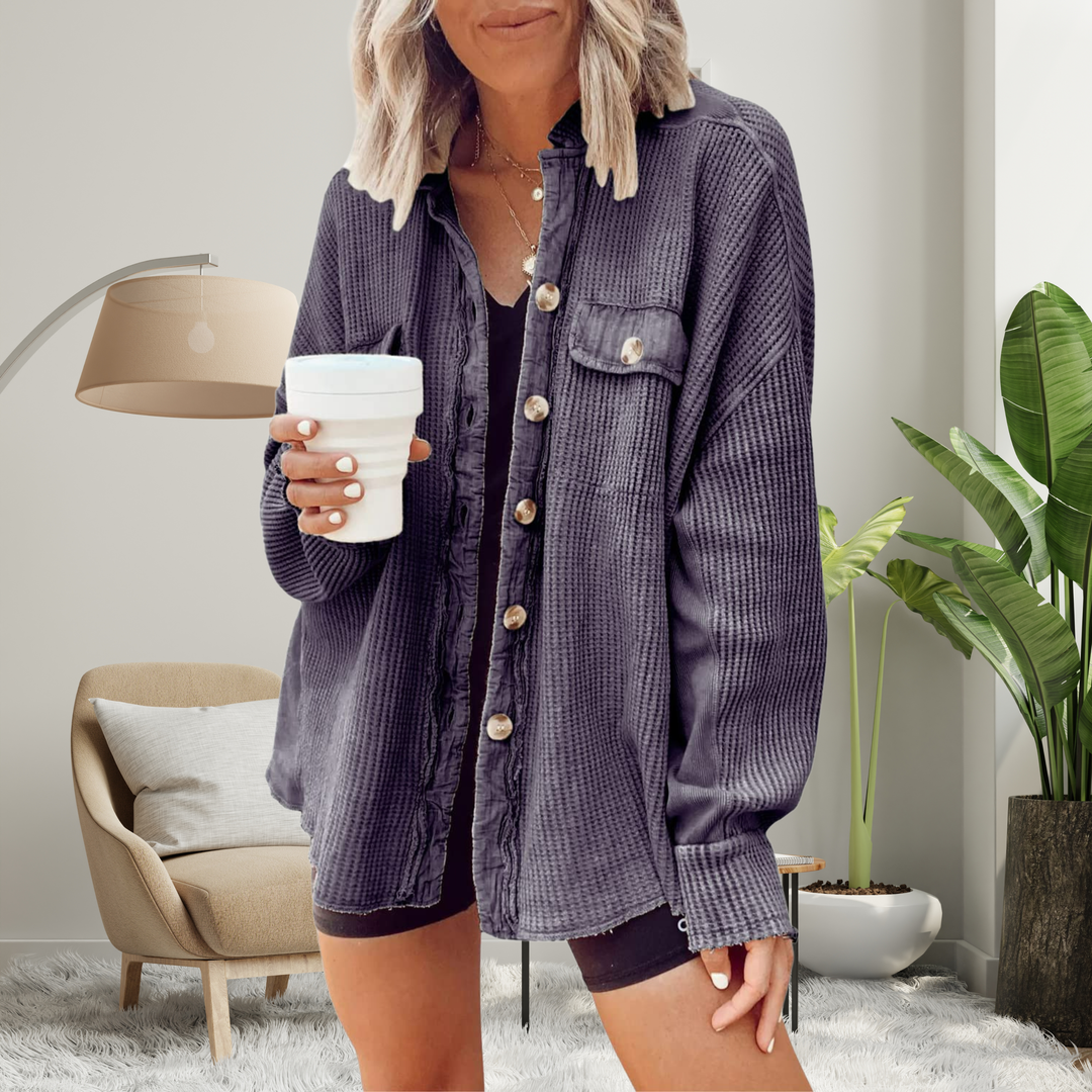 FAYE™ - Cozy Loose Fit Batwing Sleeve Button Down Jacket CULTÉIRE DUBLIN