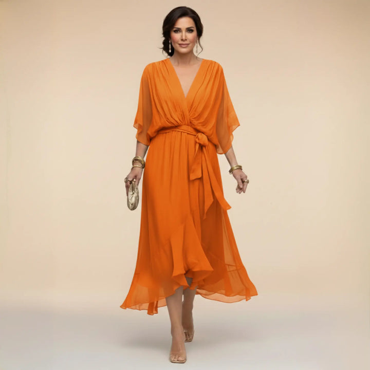 MONICA™ | Elegant V-Neck Dress CULT ÉIRE