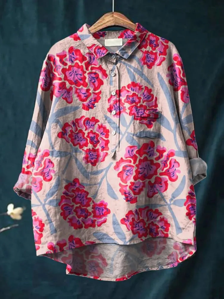 Rosalia | Women’s Soft Bloom Print Casual Shirt CULT ÉIRE