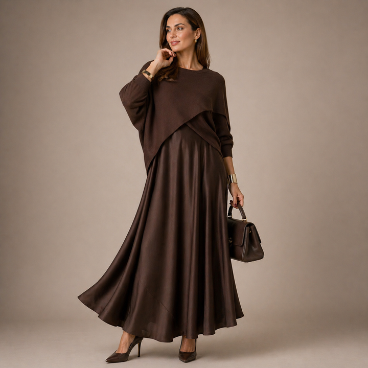 Clara | Elegant Layered Jumper and Midi Dress Set CULTÉIRE DUBLIN