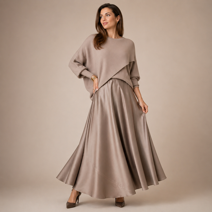 Clara | Elegant Layered Jumper and Midi Dress Set CULTÉIRE DUBLIN