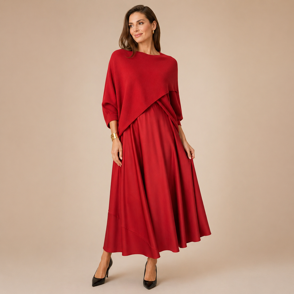 Clara | Elegant Layered Jumper and Midi Dress Set CULTÉIRE DUBLIN
