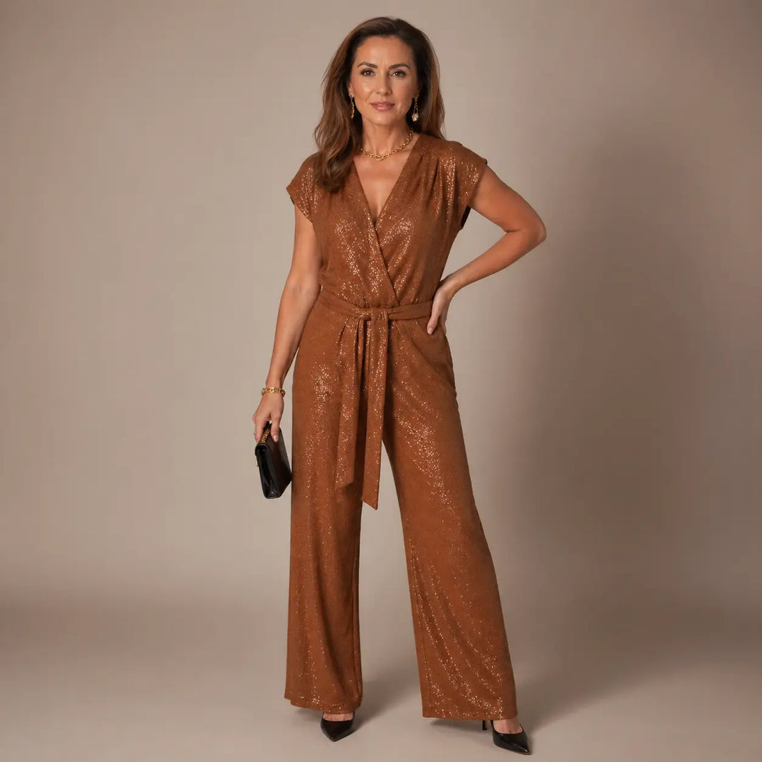 SORAYA | Sequin Jumpsuit with Tie Waist CULT ÉIRE