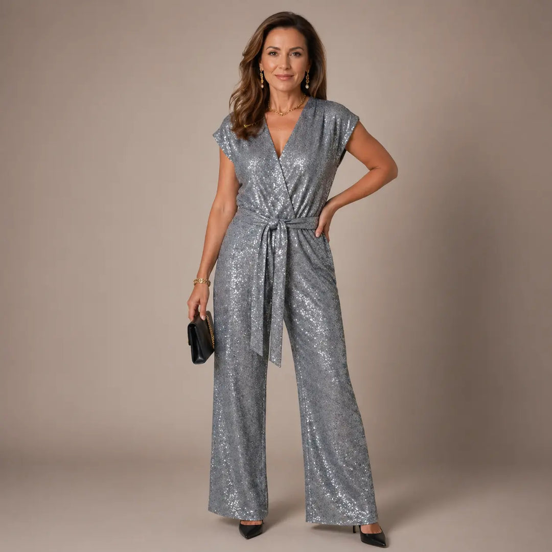 SORAYA | Sequin Jumpsuit with Tie Waist CULT ÉIRE