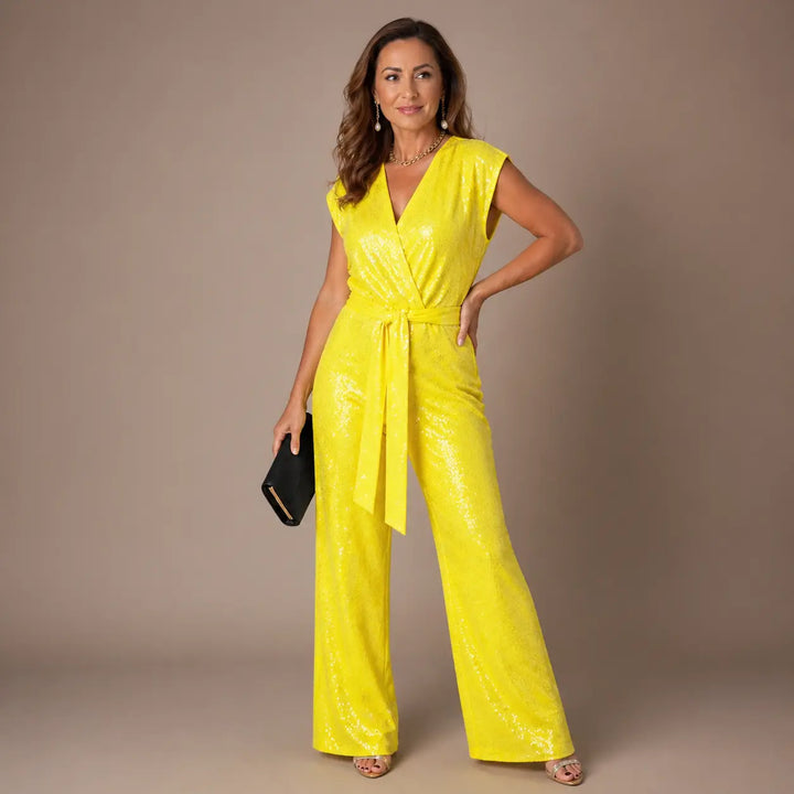 SORAYA | Sequin Jumpsuit with Tie Waist CULT ÉIRE