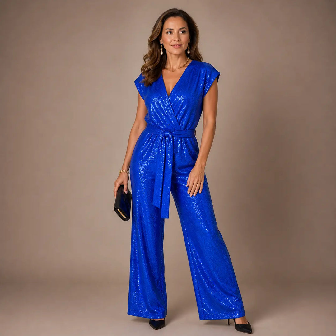 SORAYA | Sequin Jumpsuit with Tie Waist CULT ÉIRE