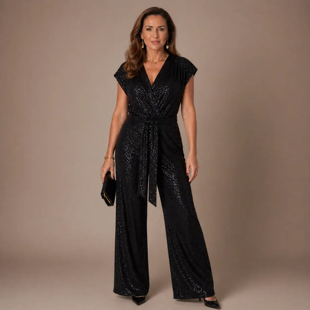 SORAYA | Sequin Jumpsuit with Tie Waist CULT ÉIRE