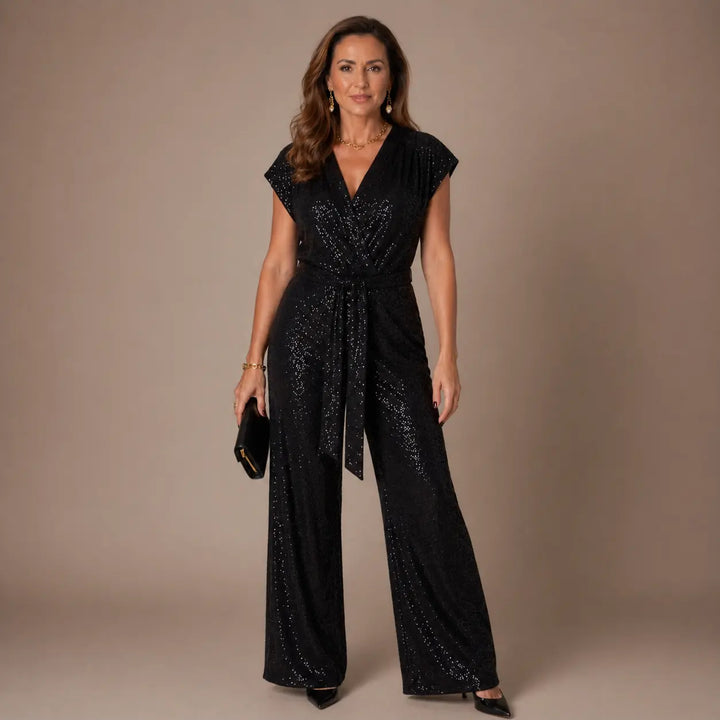 SORAYA | Sequin Jumpsuit with Tie Waist CULT ÉIRE