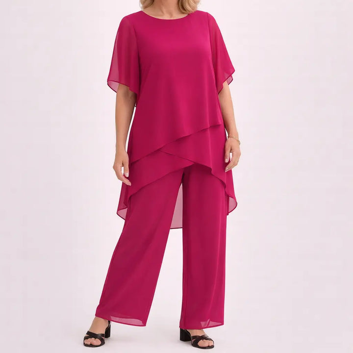 AMANDA™ | Co-ord Set with Draped Palazzo Pants CULT ÉIRE