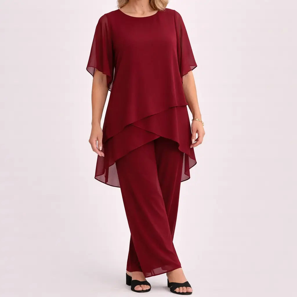 AMANDA™ | Co-ord Set with Draped Palazzo Pants CULT ÉIRE