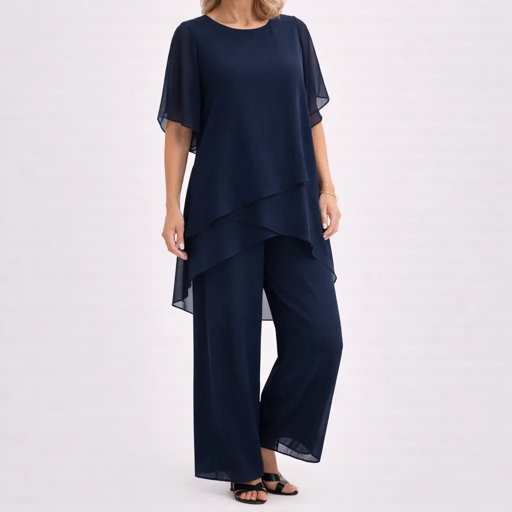 AMANDA™ | Co-ord Set with Draped Palazzo Pants CULT ÉIRE