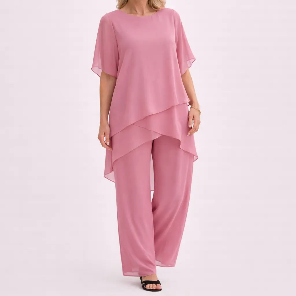 AMANDA™ | Co-ord Set with Draped Palazzo Pants CULT ÉIRE