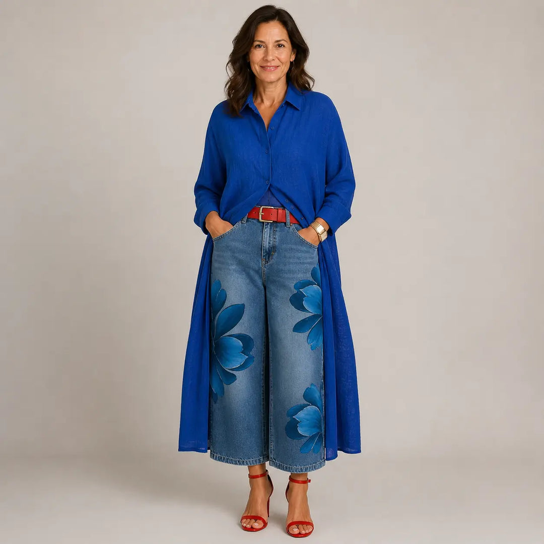 DANIELLA | Linen Dress &amp; Floral Denim Set CULT ÉIRE