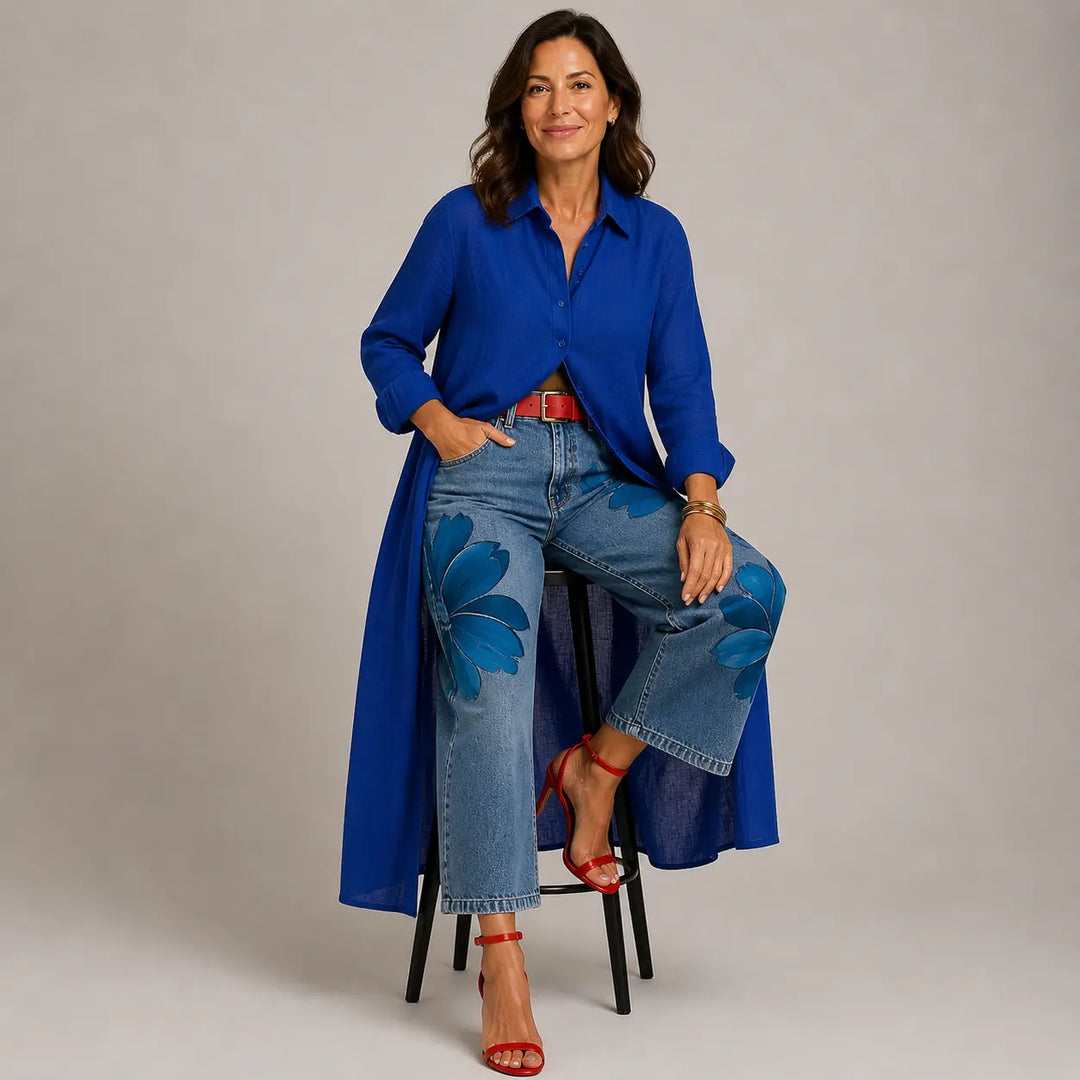 DANIELLA | Linen Dress &amp; Floral Denim Set CULT ÉIRE