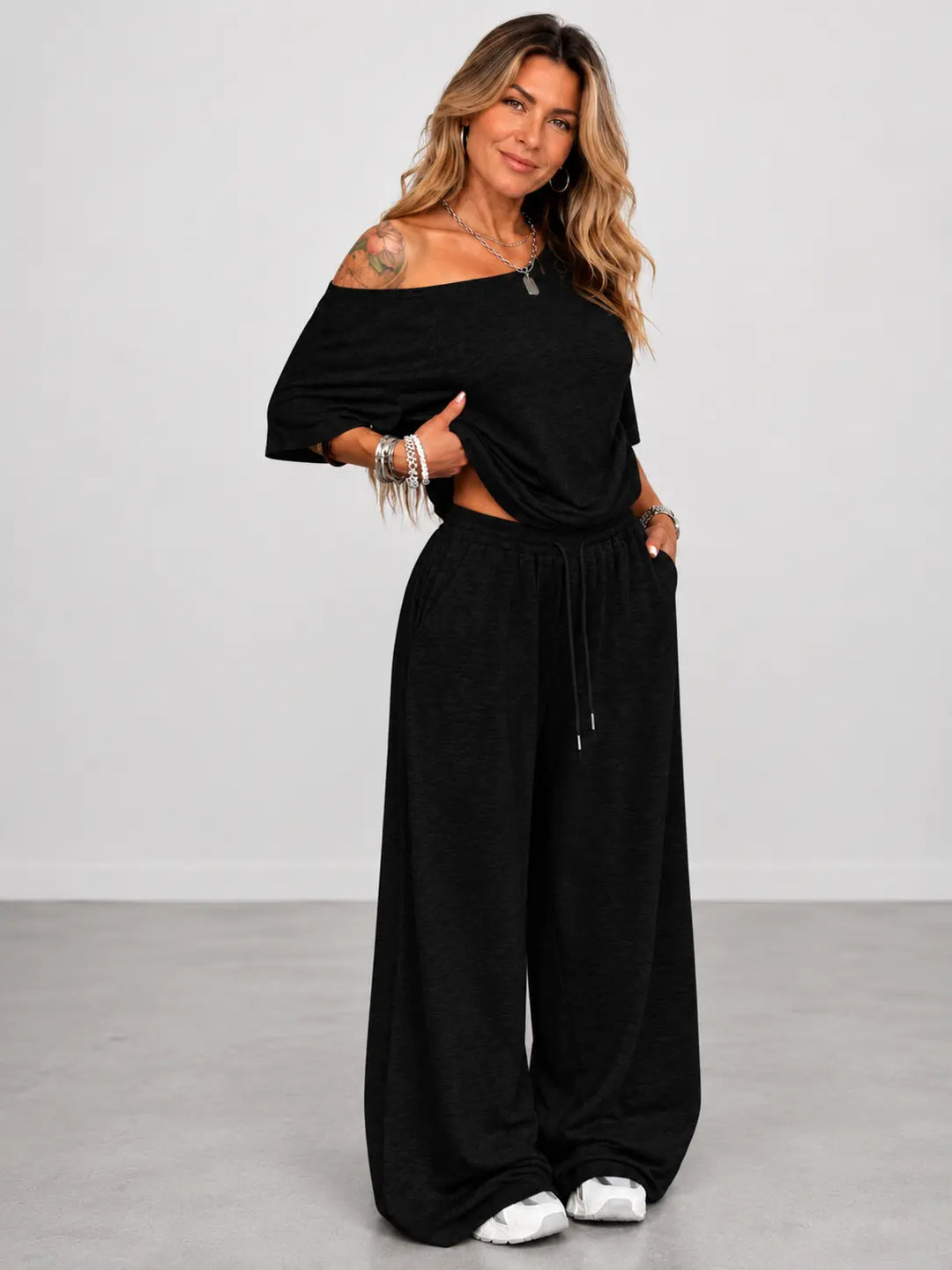Emilia™ | Set with Top and Wide Trousers CULT ÉIRE