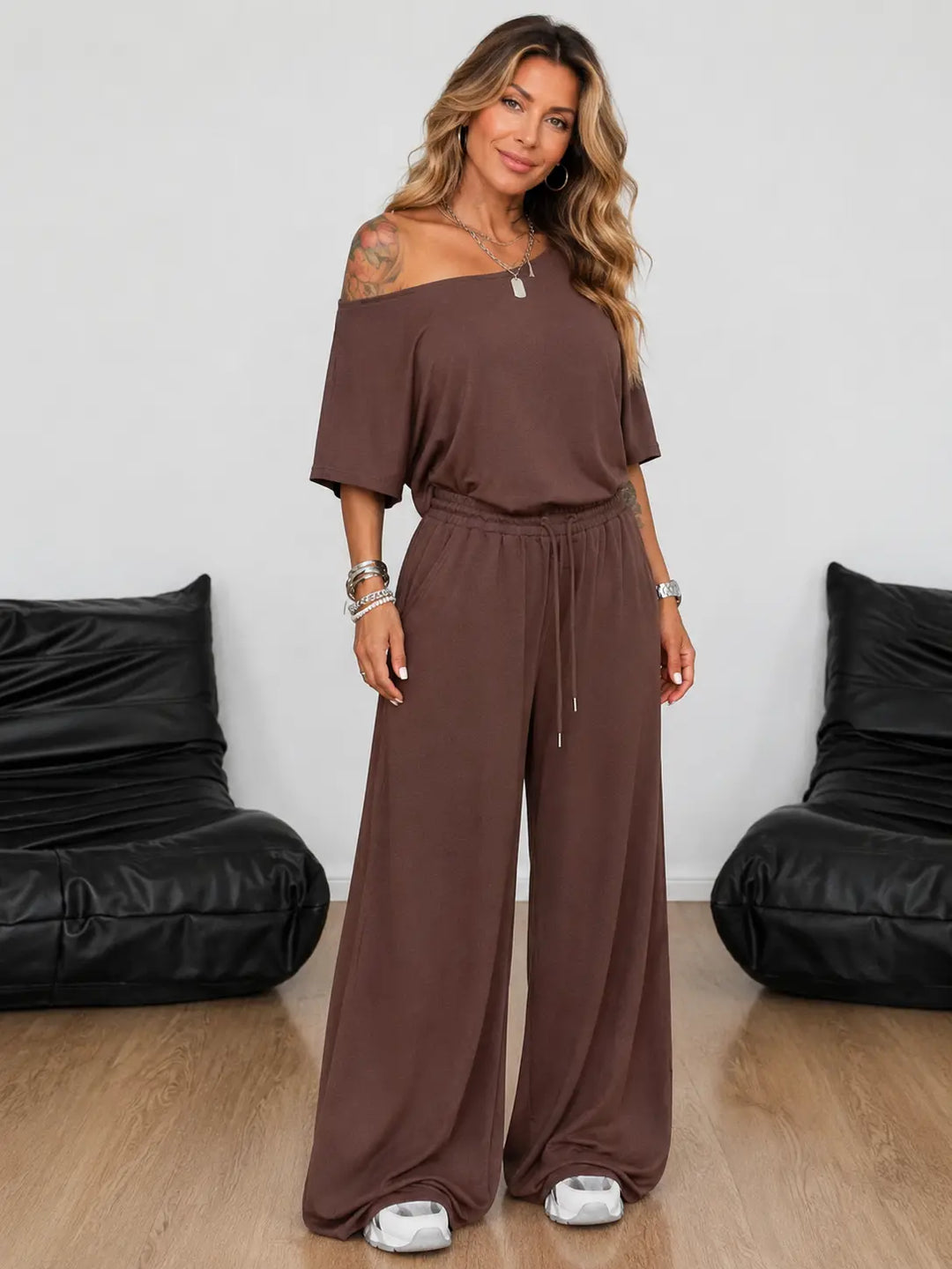 Emilia™ | Set with Top and Wide Trousers CULT ÉIRE
