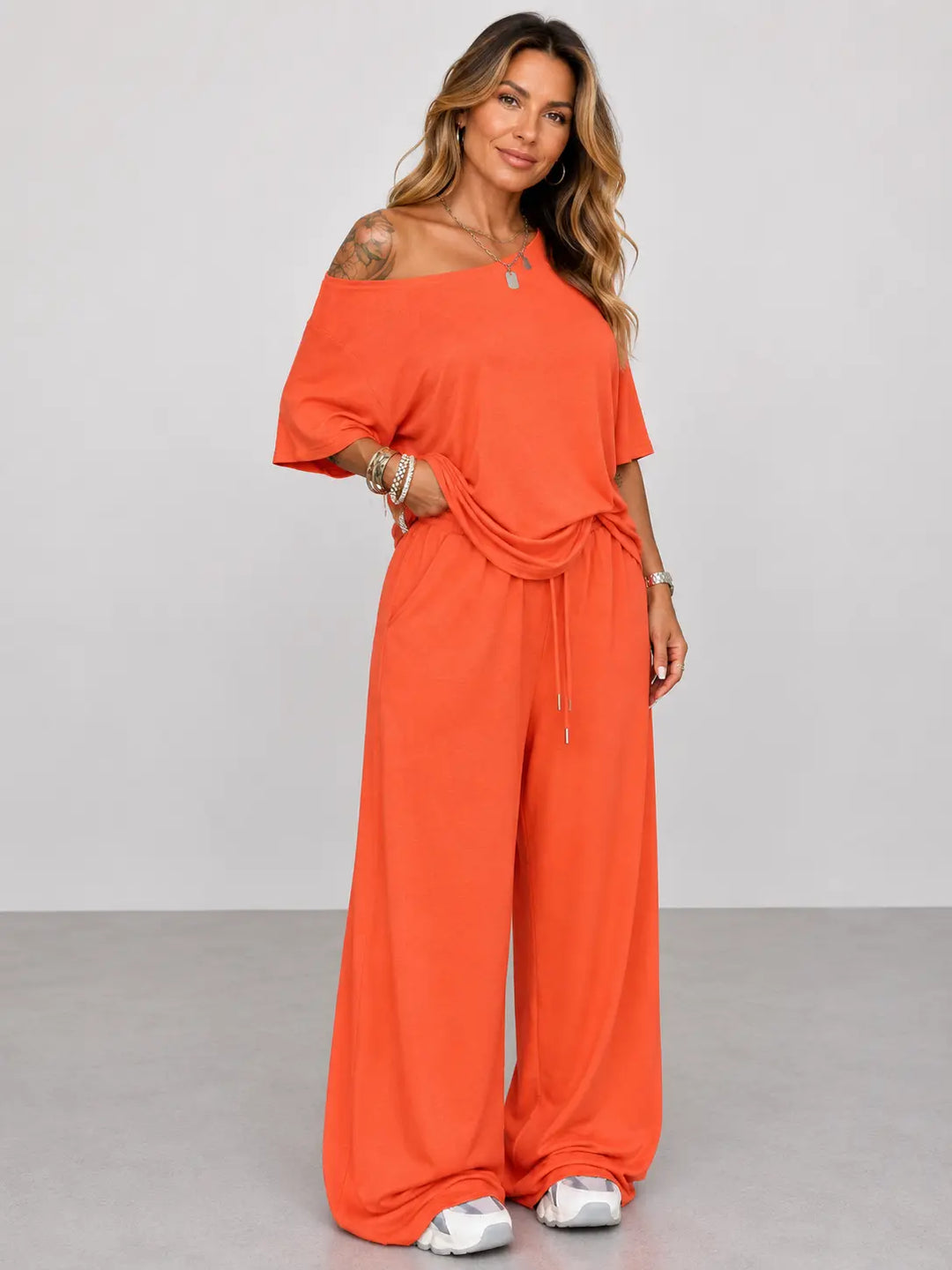 Emilia™ | Set with Top and Wide Trousers CULT ÉIRE