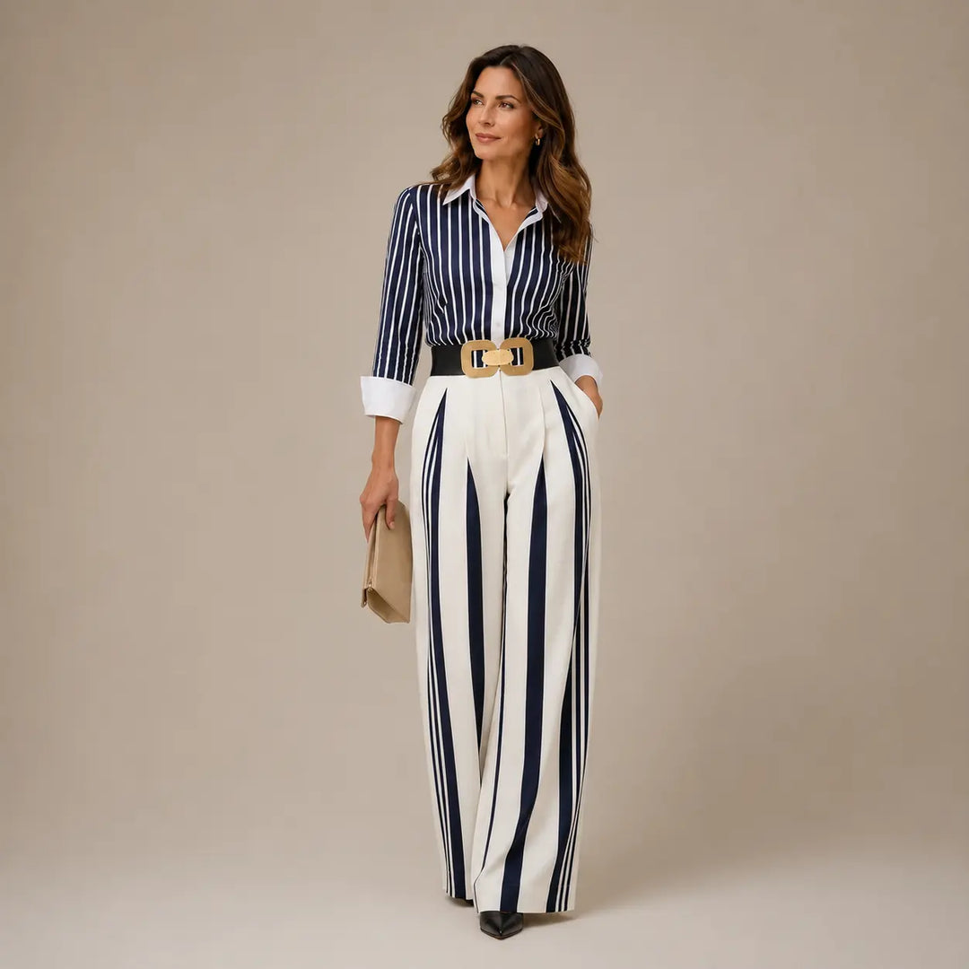 CELINE | Striped Wide Leg Trouser Set CULT ÉIRE