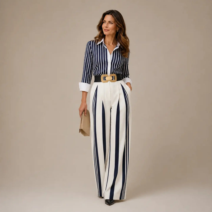 CELINE | Striped Wide Leg Trouser Set CULT ÉIRE