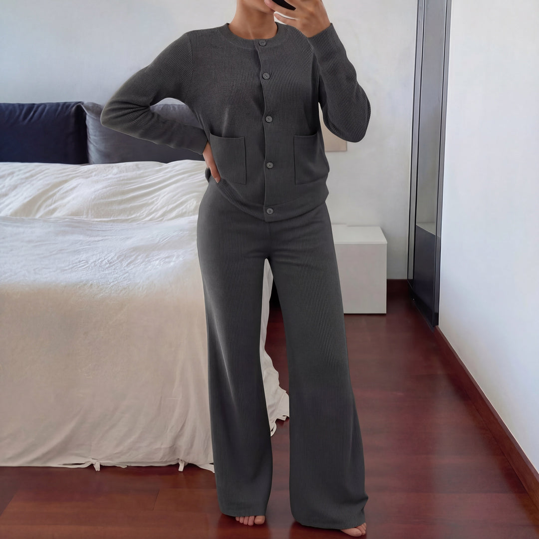 LUCIA - Cozy Knit Sweater &amp; Wide Leg Two-Piece Set CULTÉIRE DUBLIN
