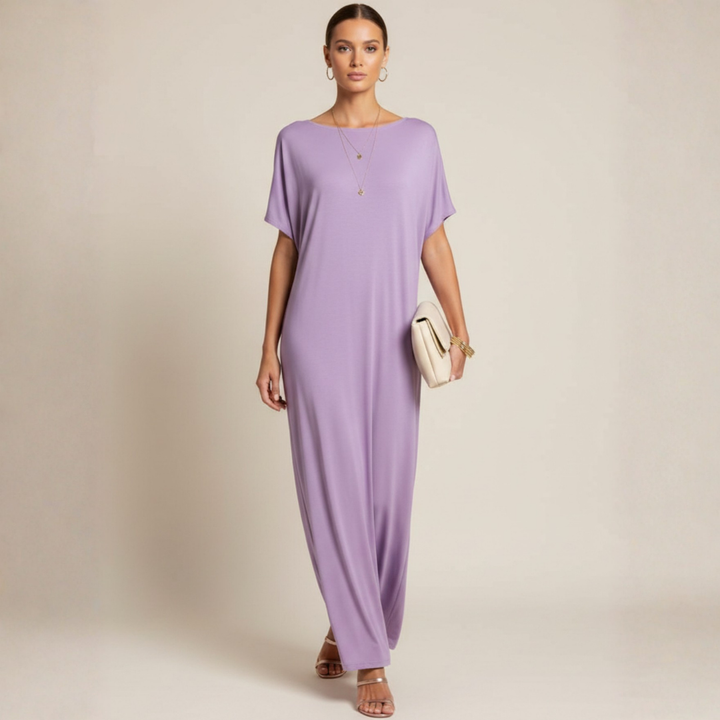 LARISA | Women’s Loose Summer Maxi Dress with Short Sleeves CULTÉIRE DUBLIN