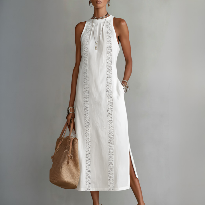 JIMENA | Midi Dress with a Mandarin Collar CULTÉIRE DUBLIN