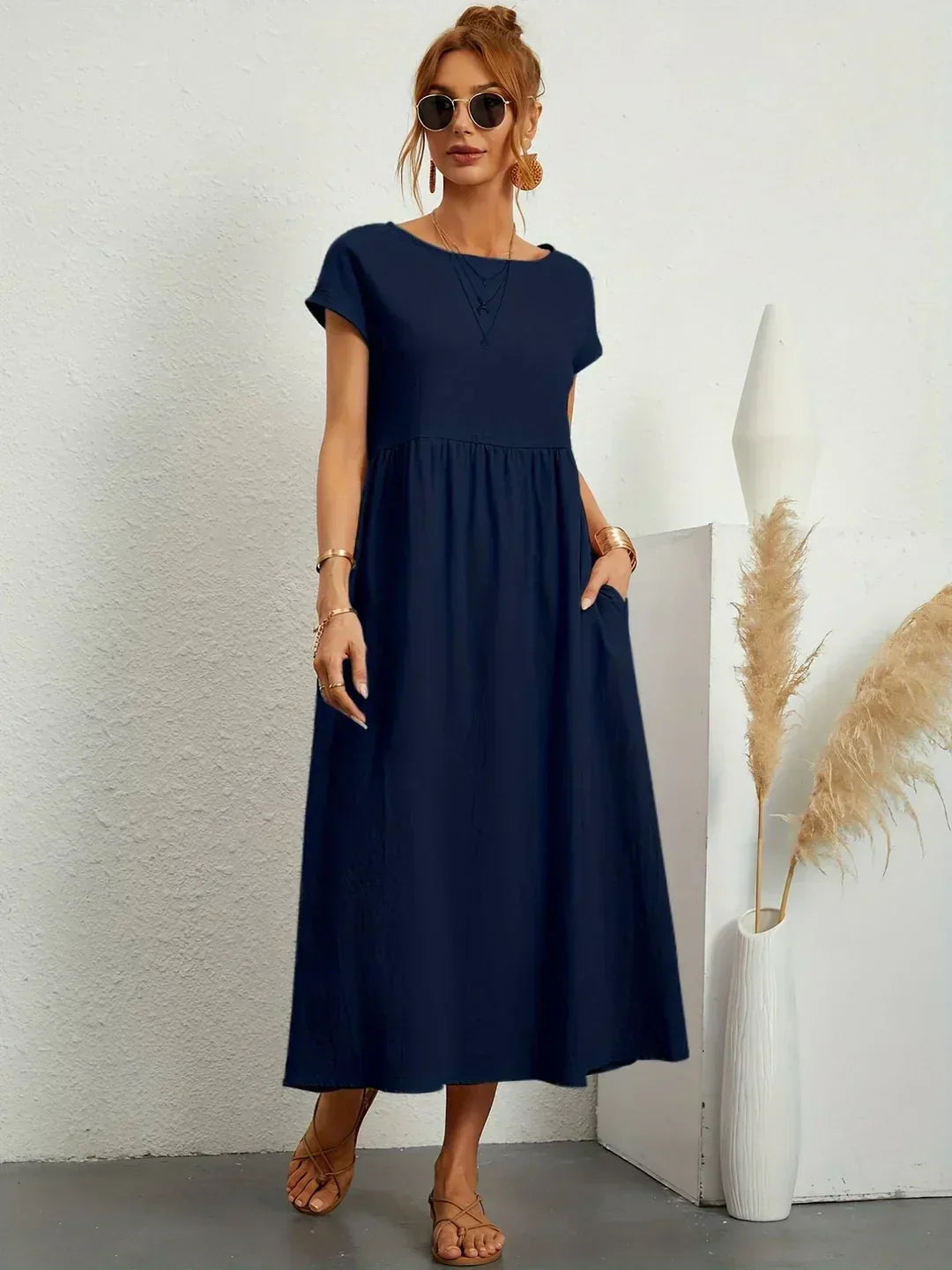 GABRIELLE™ — A Flowing Midi Dress with Timeless Elegance CULTÉIRE DUBLIN