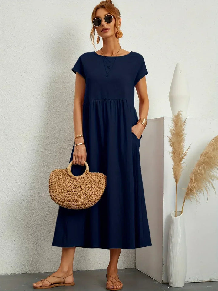 GABRIELLE™ — A Flowing Midi Dress with Timeless Elegance CULTÉIRE DUBLIN