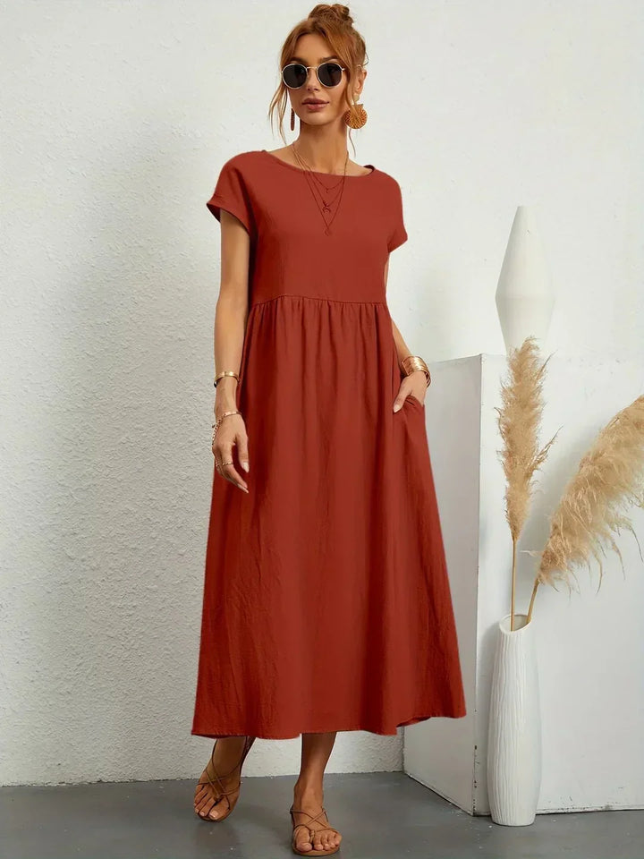 GABRIELLE™ — A Flowing Midi Dress with Timeless Elegance CULTÉIRE DUBLIN