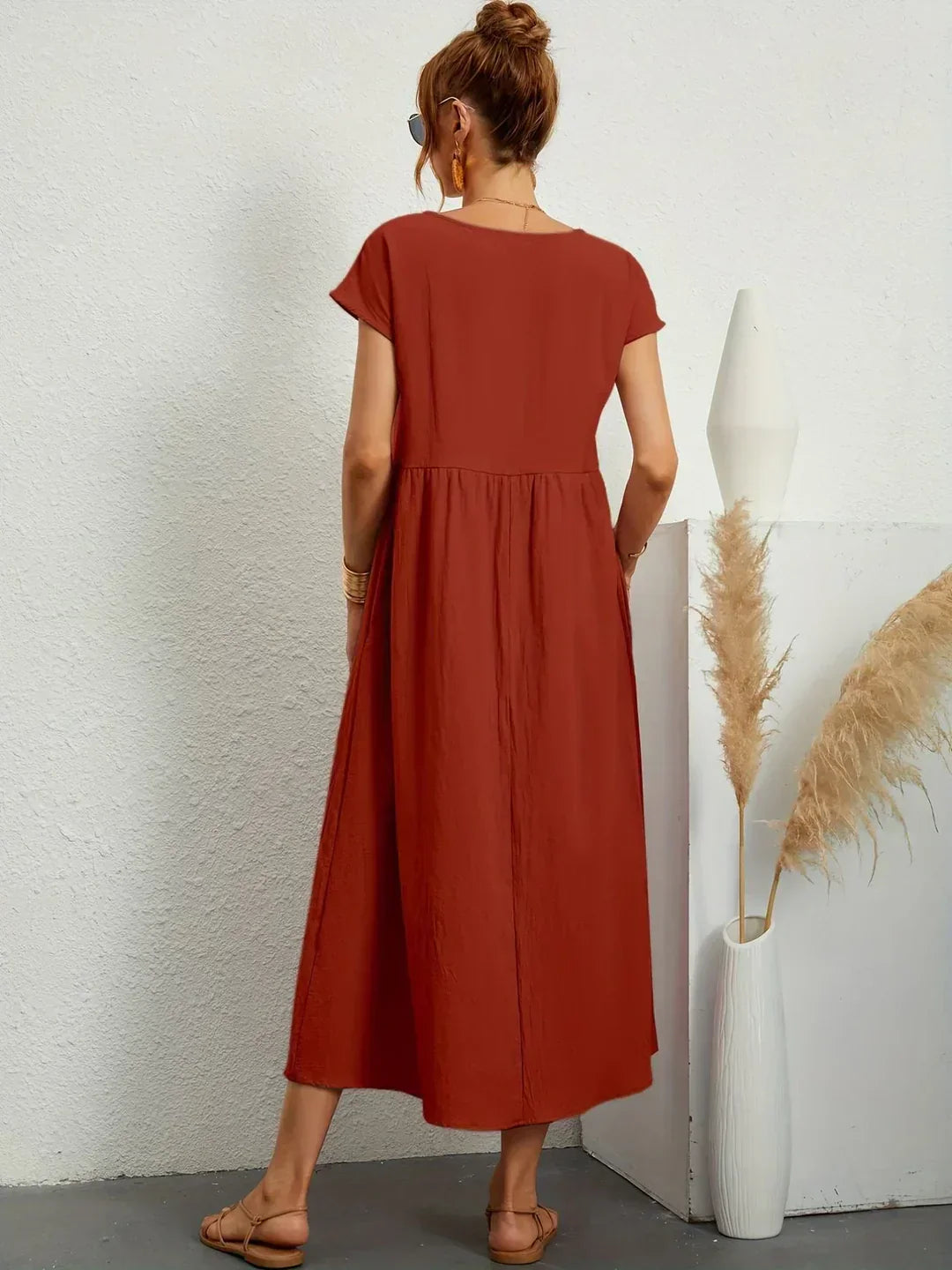 GABRIELLE™ — A Flowing Midi Dress with Timeless Elegance CULTÉIRE DUBLIN