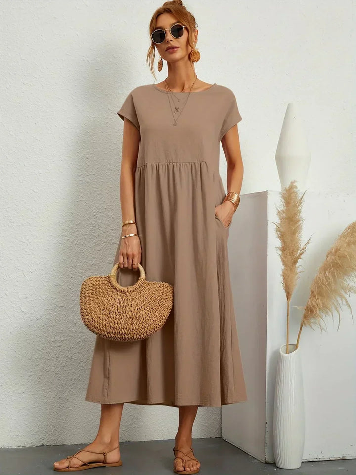 GABRIELLE™ — A Flowing Midi Dress with Timeless Elegance CULTÉIRE DUBLIN