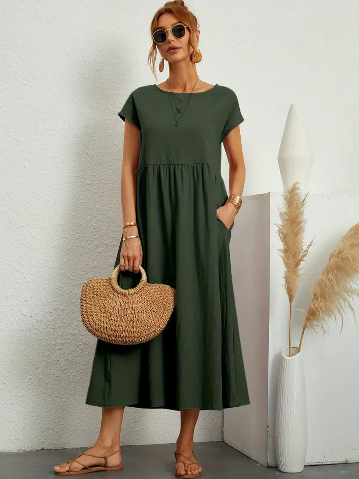 GABRIELLE™ — A Flowing Midi Dress with Timeless Elegance CULTÉIRE DUBLIN