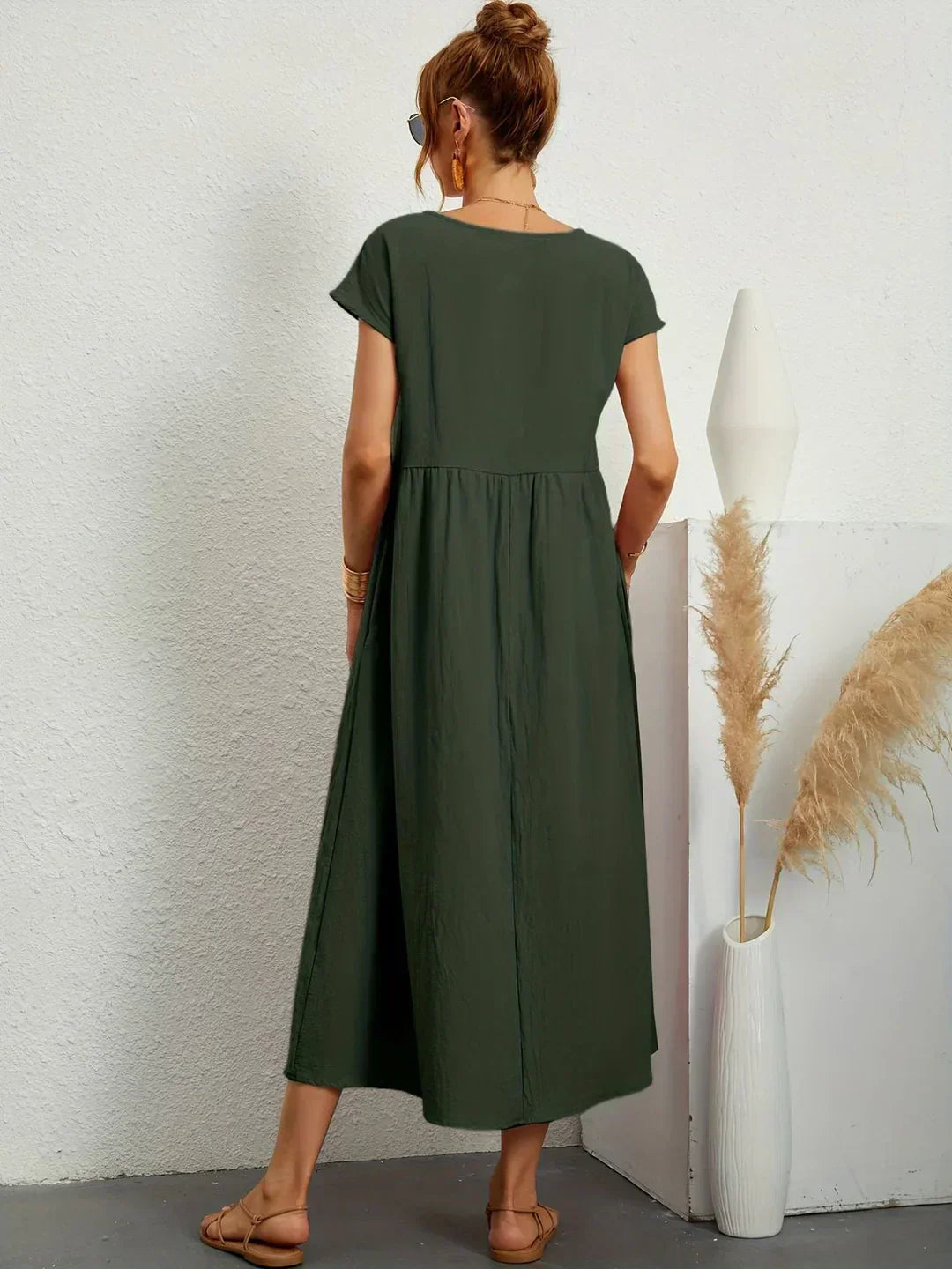 GABRIELLE™ — A Flowing Midi Dress with Timeless Elegance CULTÉIRE DUBLIN