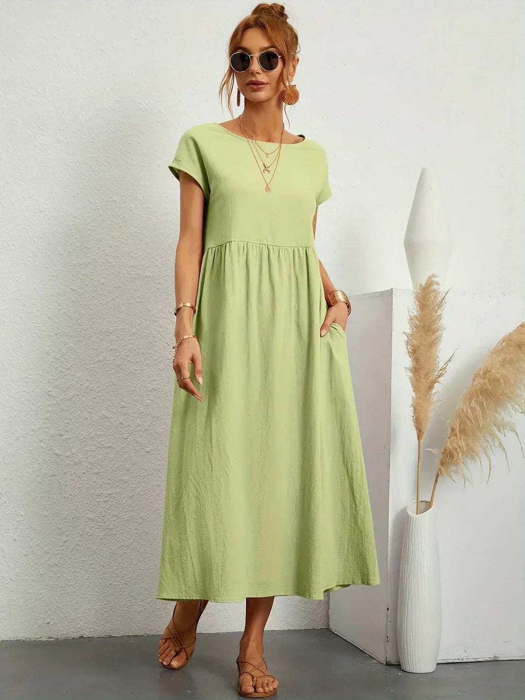 GABRIELLE™ — A Flowing Midi Dress with Timeless Elegance CULTÉIRE DUBLIN