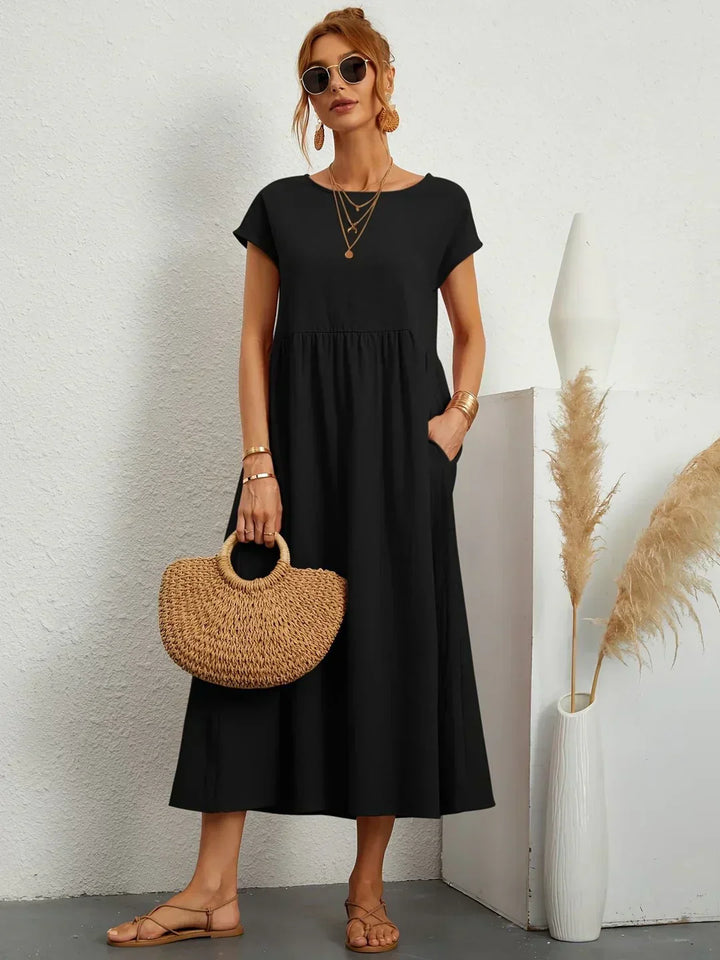 GABRIELLE™ — A Flowing Midi Dress with Timeless Elegance CULTÉIRE DUBLIN