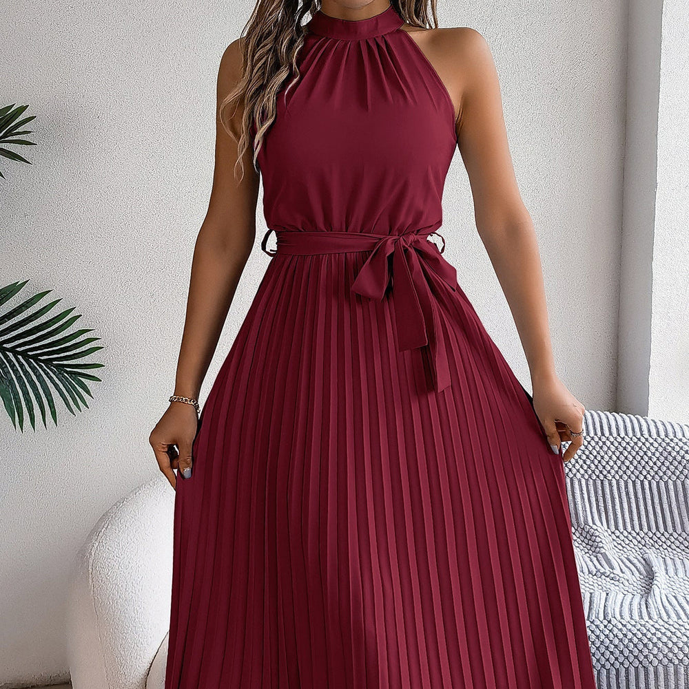 CEDRINE™ | Graceful Pleated Midi Dress CULTÉIRE DUBLIN