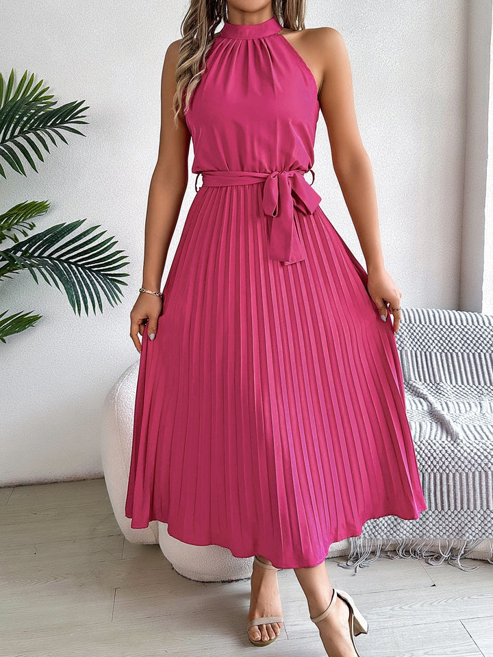 CEDRINE™ | Graceful Pleated Midi Dress CULTÉIRE DUBLIN