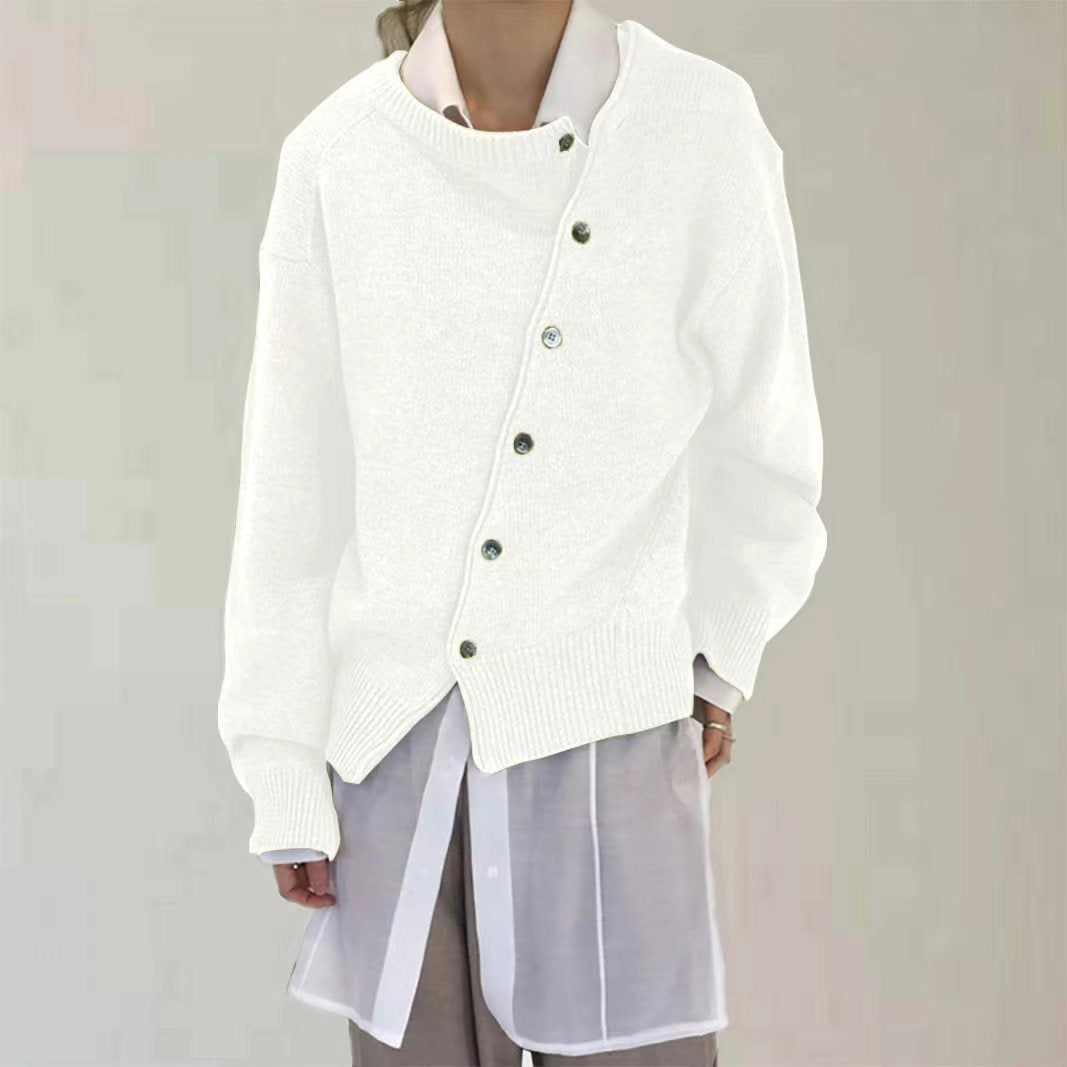 ALYCIA™ - Asymmetric Button Cardigan CULTÉIRE DUBLIN