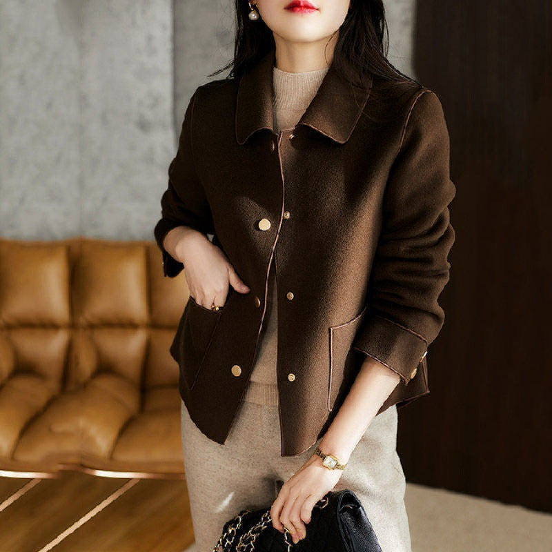 ADELAIDE™ - Cozy Button Front Long Sleeve Collared Coat CULTÉIRE DUBLIN
