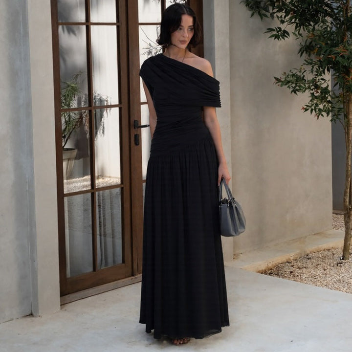KAWALI™ - Elegant One Shoulder Evening Maxi Dress CULTÉIRE DUBLIN
