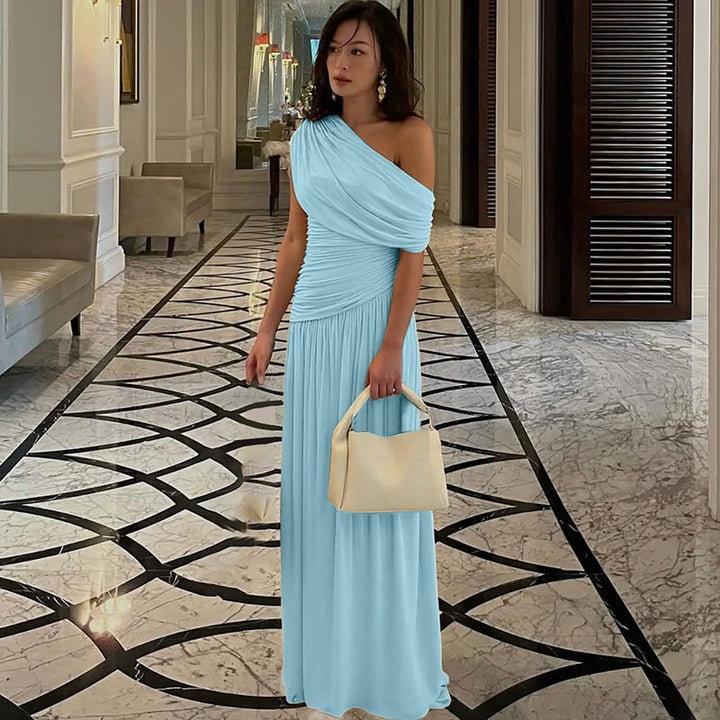 KAWALI™ - Elegant One Shoulder Evening Maxi Dress CULTÉIRE DUBLIN