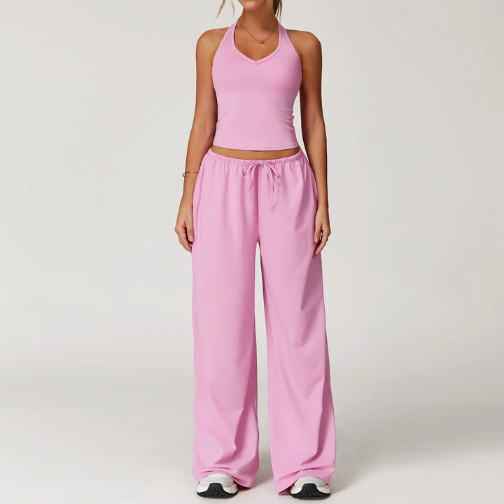 DINGDING™ - Casual Crop Tank Top and Wide Leg Pants Set CULT ÉIRE