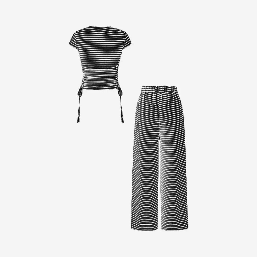 CHESA™ – Casual Striped Co-ord Lounge Set CULT ÉIRE